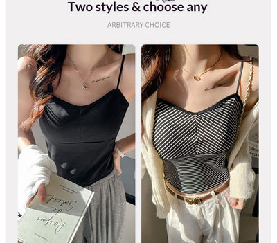 Camiseta Tirantes Rayada con Sostén Acolchado - Lencería Sexy y Cómoda - Image 11