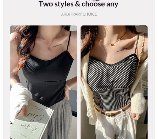 Camiseta Tirantes Rayada con Sostén Acolchado - Lencería Sexy y Cómoda - Image 11