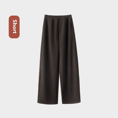 Pantalones de Lana Rectos Térmicos Talle Alto Slim Otoño Invierno - Image 8