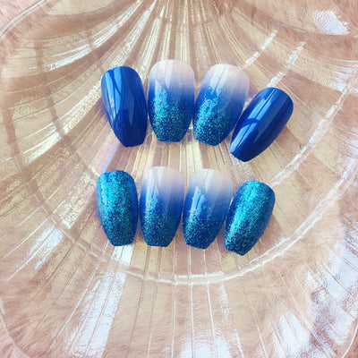 Uñas Postizas Bailarina Removibles con Diseño de Arte Nail