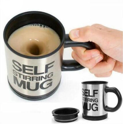 Taza Mezcladora Automática Magnética de Acero Inoxidable con Agitador Inteligente