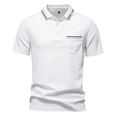 Polo Ejecutivo a Rayas con Cuello Clásico para Hombre - Image 5