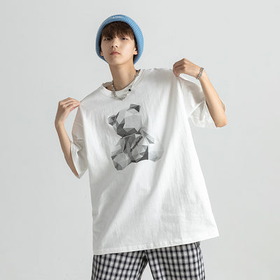 Playera Harajuku Estilo Ins con Estampado Osito Diamante - Image 6