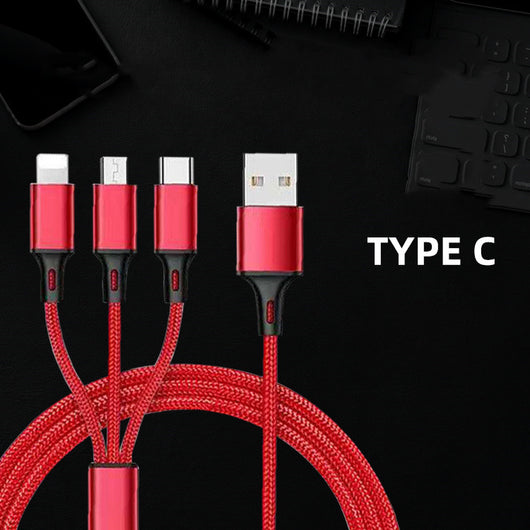 Cable de Carga Múltiple 3 en 1 - Universal