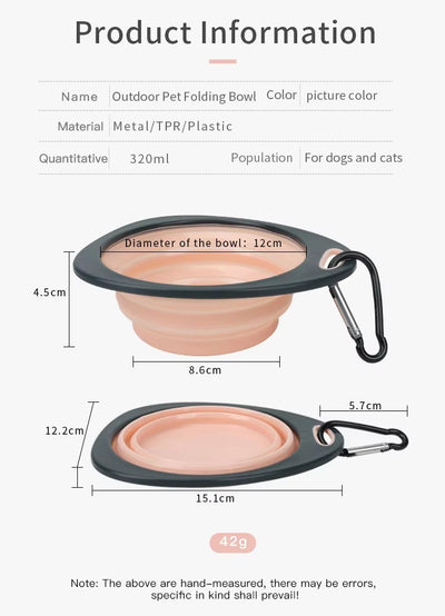Comedero Plegable Portátil para Mascotas - Tazón de Viaje Multicolor para Perros y Gatos - Image 19