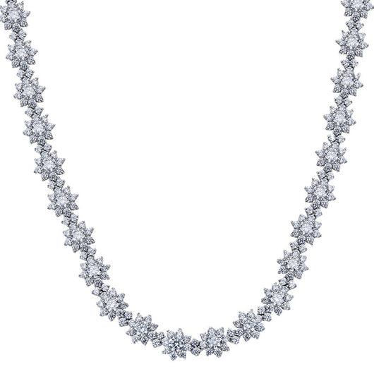 Cadena de Plata 925 con Diamante de Alto Carbono - Diseño Girasol para Escote - Image 4