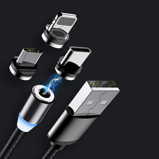 Cable Magnético 3 en 1 USB-C, Micro USB y Lightning - Image 2