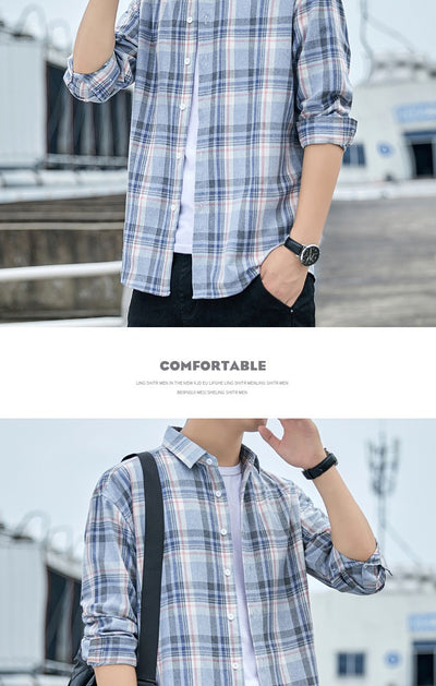 Camisa Casual de Algodón Transpirable Ultraligera para Hombre - Image 11