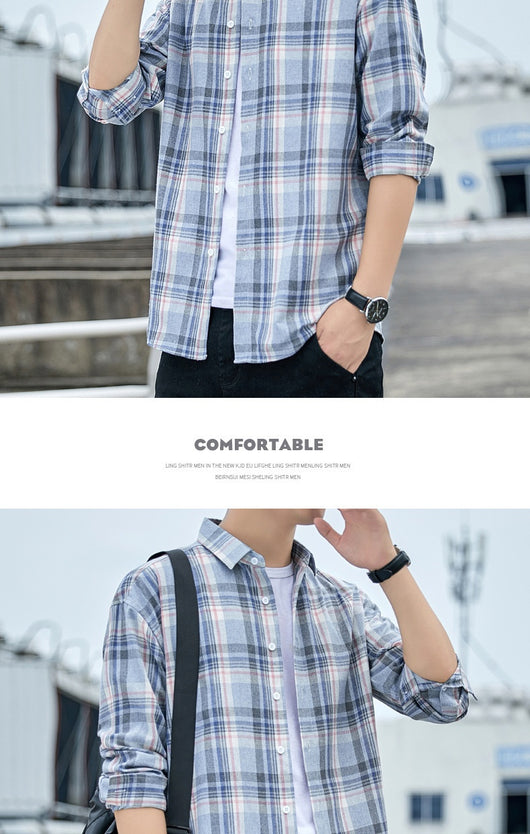 Camisa Casual de Algodón Transpirable Ultraligera para Hombre - Image 11