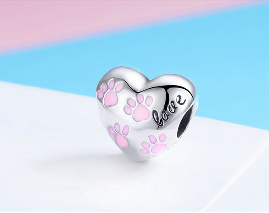 Dije de Plata S925 con Huella de Mascota Personalizada