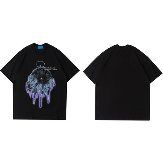 Remera Streetwear Gráfica Time Flies para Hombre