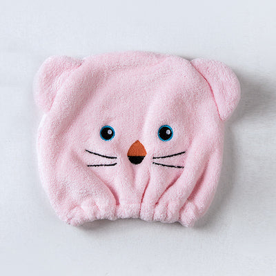 Gorro Absorbente Secador de Cabello Infantil con Diseño de Gato Adorable - Image 3