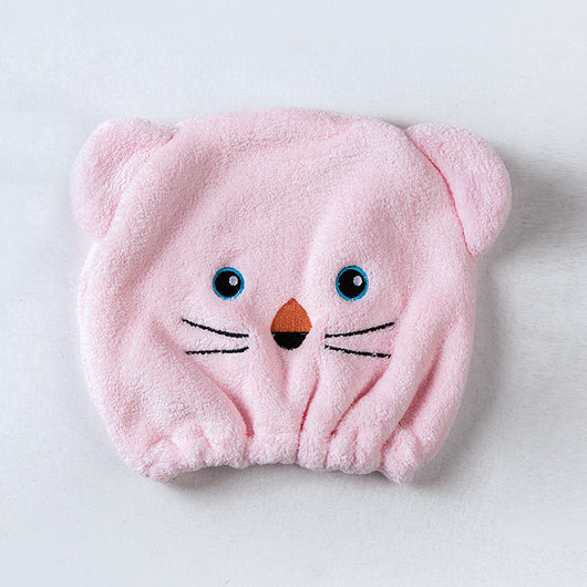 Gorro Absorbente Secador de Cabello Infantil con Diseño de Gato Adorable - Image 3