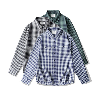 Camisa de Cuadros Retro Clásica de Manga Larga - Image 10