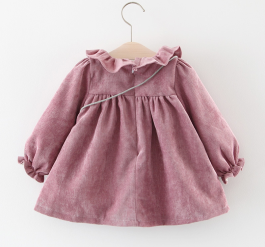 Vestido Princesa de Manga Larga para Niña - Camisa Base Elegante Primavera Otoño - Image 2