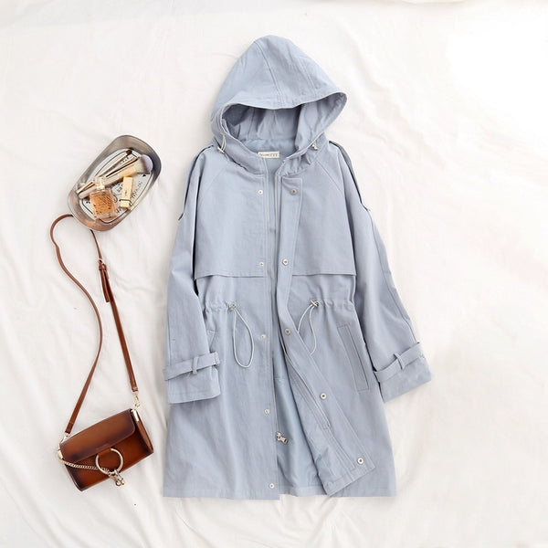 Impermeable Tipo Trinchera para Mujer - Cortaviento Moderno