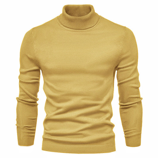 Suéter Cuello Alto Slim Fit Básico para Hombre - Abrigo Casual Invierno - Image 6
