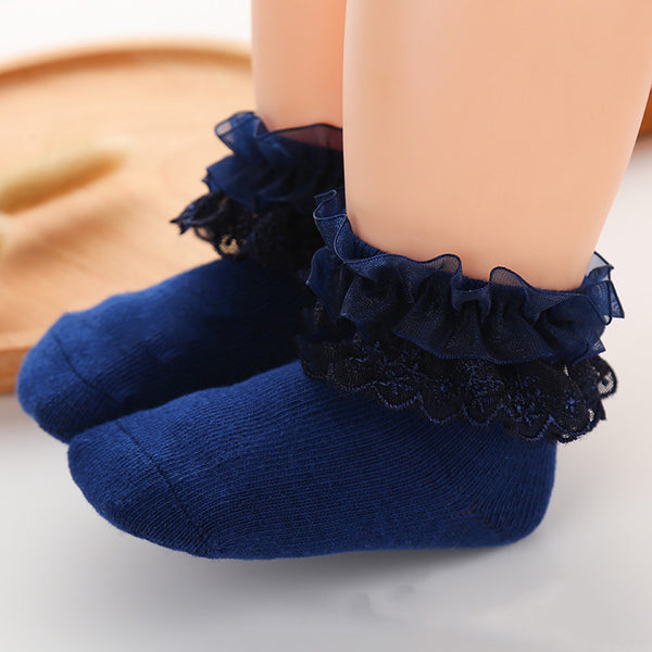 Calcetines Princesa con Encaje para Niñas - Primavera Otoño