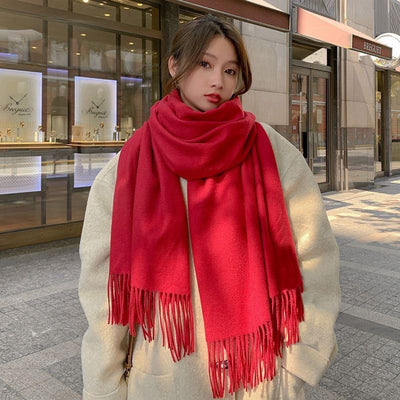 Bufanda de Cachemira con Borlas para Otoño e Invierno - Image 32