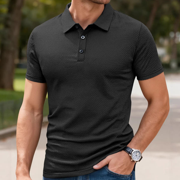 Camiseta Tipo Polo Fresca de Manga Corta para Hombre
