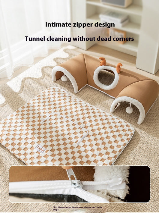 Túnel Escondite y Cama 2 en 1 para Gatos - Image 17