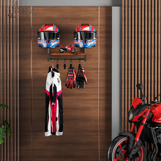Soporte de Pared para Casco de Motocicleta en Acrílico y Madera - Image 5
