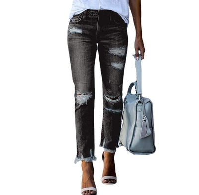 Pantalones Vaqueros Rotos Talla Grande para Mujer - Image 5