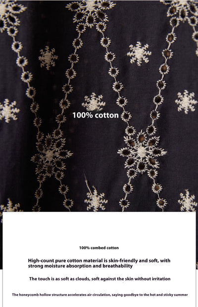Camisa Suelta de Algodón Puro con Cuello Cubano y Bordado Festivo - Image 9