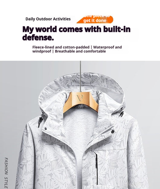 Chaqueta Táctica de Invierno Impermeable para Hombre con Capucha Desmontable - Image 11