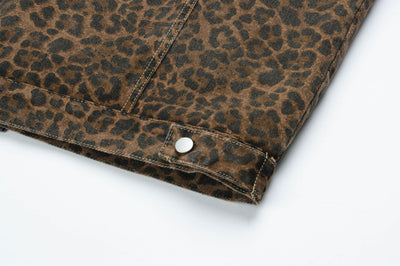Abrigo Suelto Estampado Leopardo Vintage con Forro Grueso - Image 16