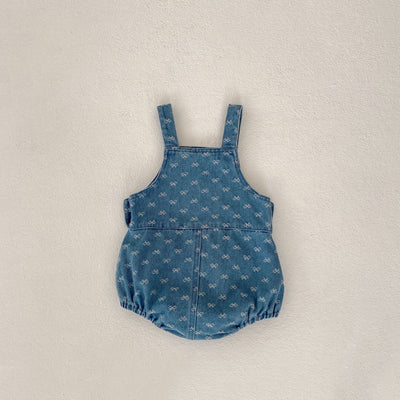 Enterizo para Bebé con Tirantes de Denim y Moño Jacquard - Image 25
