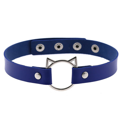 Collar de Cuero Punk Soft Girl con Cadena de Clavícula y Red - Image 10