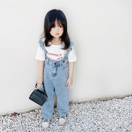 Jeans Anchos de Cintura Alta Estilo Coreano con Tiras - Image 15