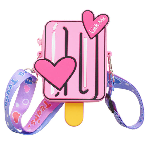 Bolsa Bandolera Infantil con Diseño de Helado y Moño Decorativo
