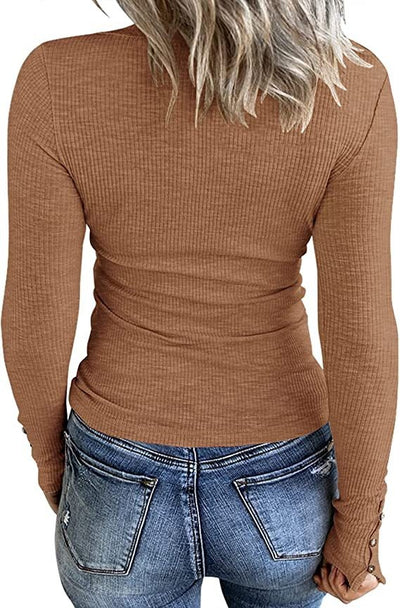 Chaleco de Botones Mujer con Cuello V y Manga Larga - Image 34