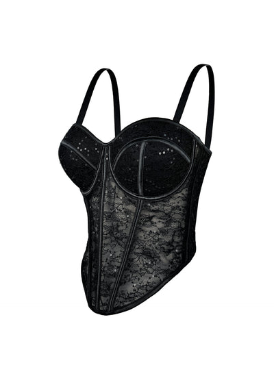 Camiseta de Malla Ajustada con Corsé de Ballenas - Cintura Ceñida y Efecto Modelador - Image 5