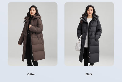 Abrigo Térmico Largo con Cintura Ajustable para Mujer - Chaqueta de Invierno Cálida - Image 7