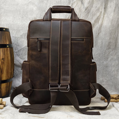 Mochila de Cuero para Viajes con Gran Capacidad - Image 7