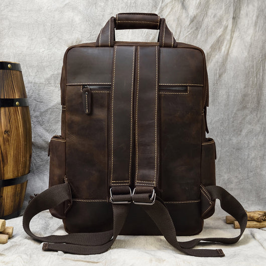 Mochila de Cuero para Viajes con Gran Capacidad - Image 7