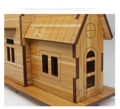 Set de Rompecabezas 3D Artesanal Casa Pequeña Tienda de Papelería - Image 15