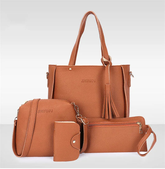Set de 4 Bolsas Coreanas con Borlas - Bolso, Monedero y Organizador - Image 28