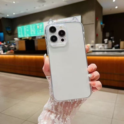Funda Transparente con Orejas de Gato para Teléfono - Image 10