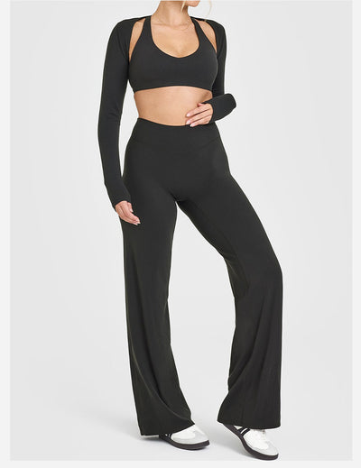 Pantalones Yoga Rectos Moldeadores Cadera Melocotón - Image 14