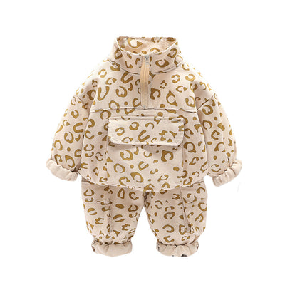 Traje Occidental Infantil de Dos Piezas con Cuello Parado - Image 2