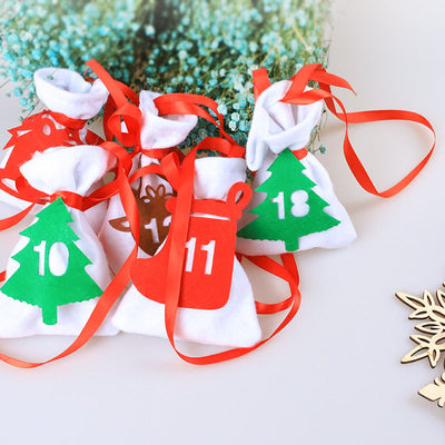 Bolsa Calendario de Adviento Navideño 11x16cm para Colgar - Image 7