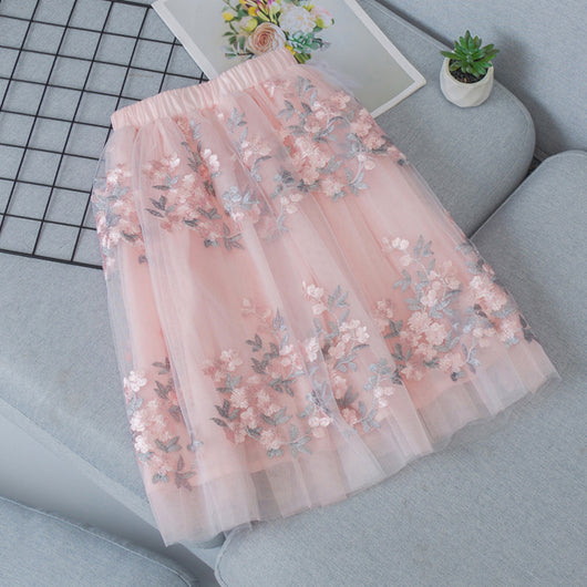 Falda Tutú Infantil de Malla con Estampado Floral - Image 12
