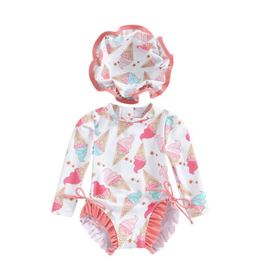 Traje de Baño Infantil con Pliegues Elegantes - Image 4