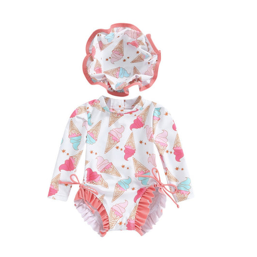 Traje de Baño Infantil con Pliegues Elegantes - Image 4