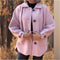 Women's Wool Cardigan Coat Loose Fit Classic Lapels