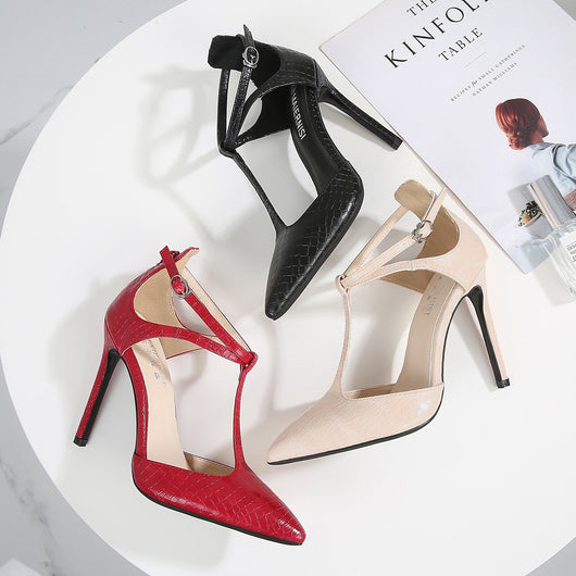 Sandalias de tacón alto puntiagudo para mujer - Image 9